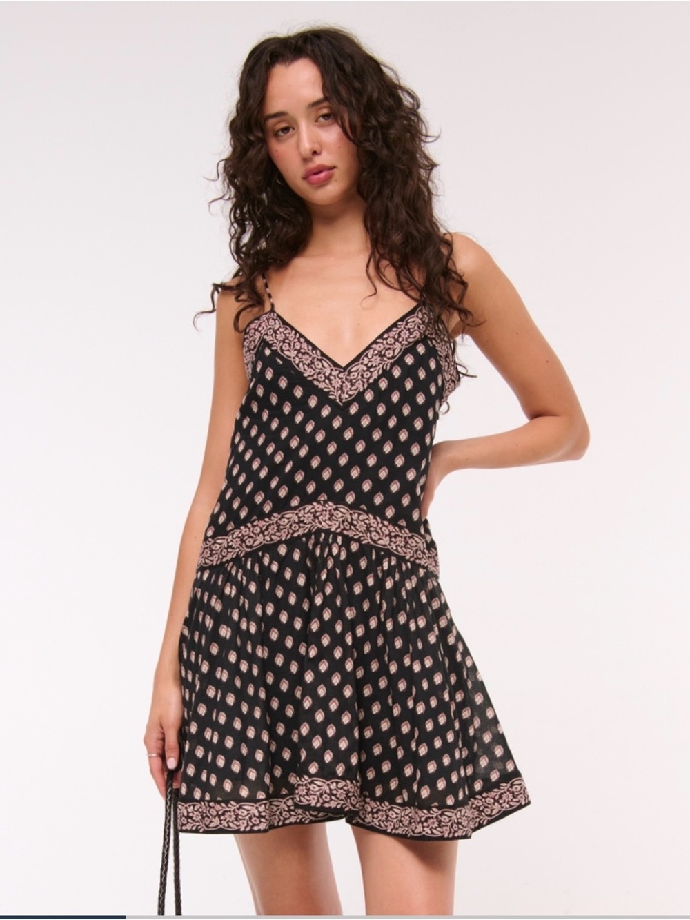 Abercrombie and Fitch V-Neck Flowy Mini Skort Dress